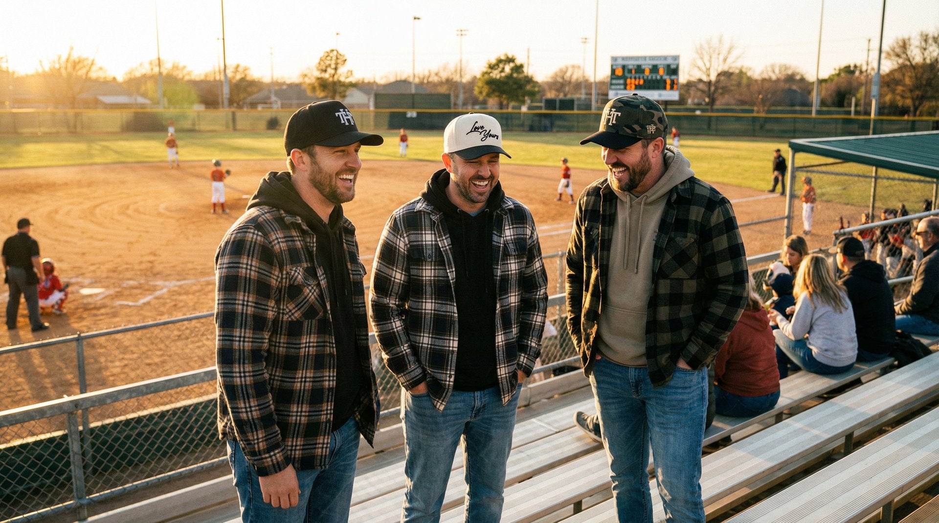 The crew at the bleachers